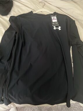 NWT Under Armour HeatGear Compression Long Sleeve Shirt Black Men’s 2XL Athletic